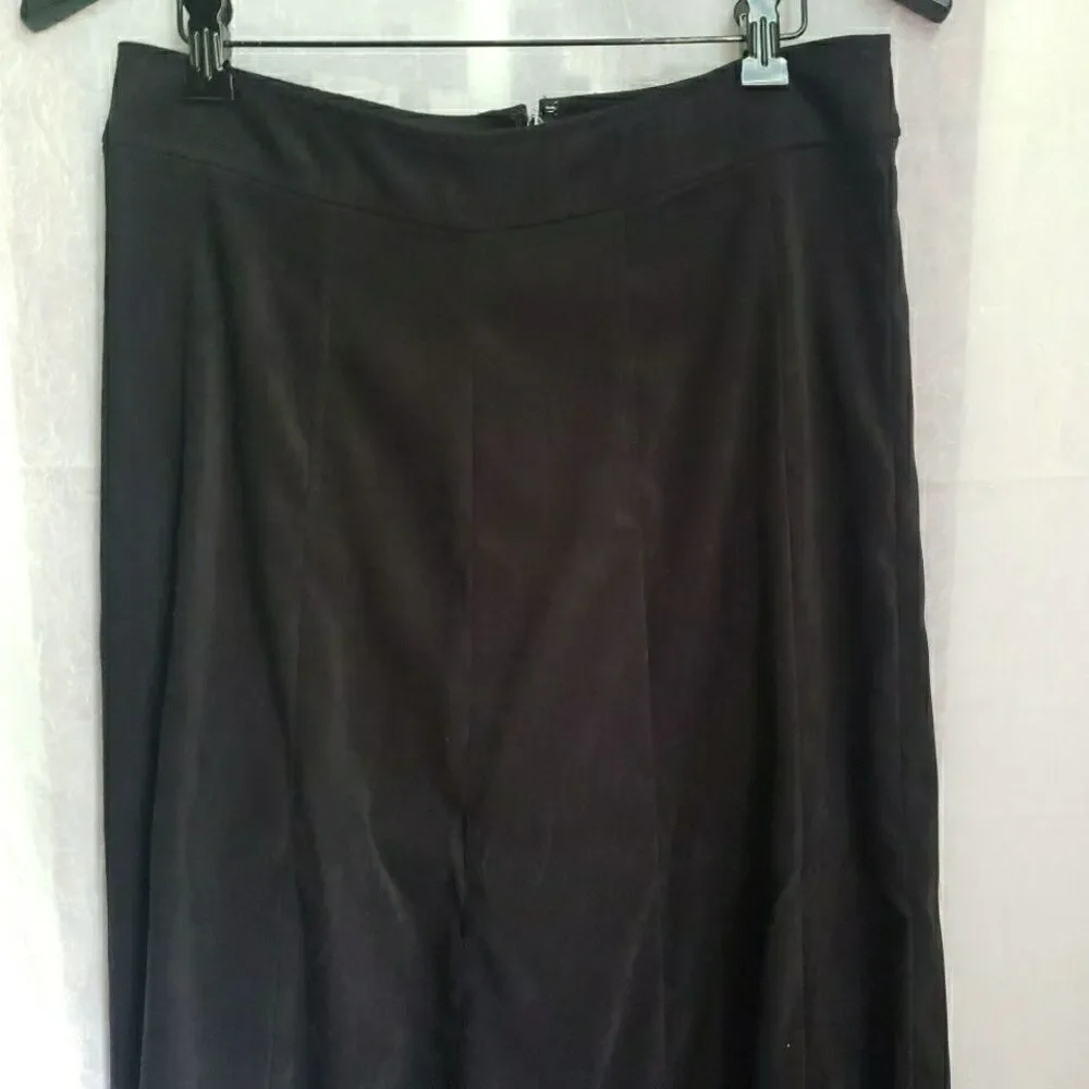 Christopher & Banks Women’s Size 8 A Line Skirt Black Velour Whimsy Goth *FLAW